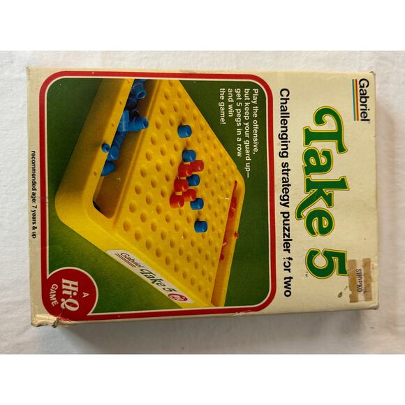 Vintage TAKE 5 Strategy Board Game ,1977, Complete Orig Box - Picture 2 of 6